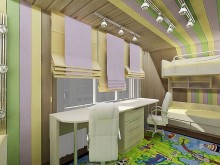Дизайн-проект интерьера деревянного дома: детская